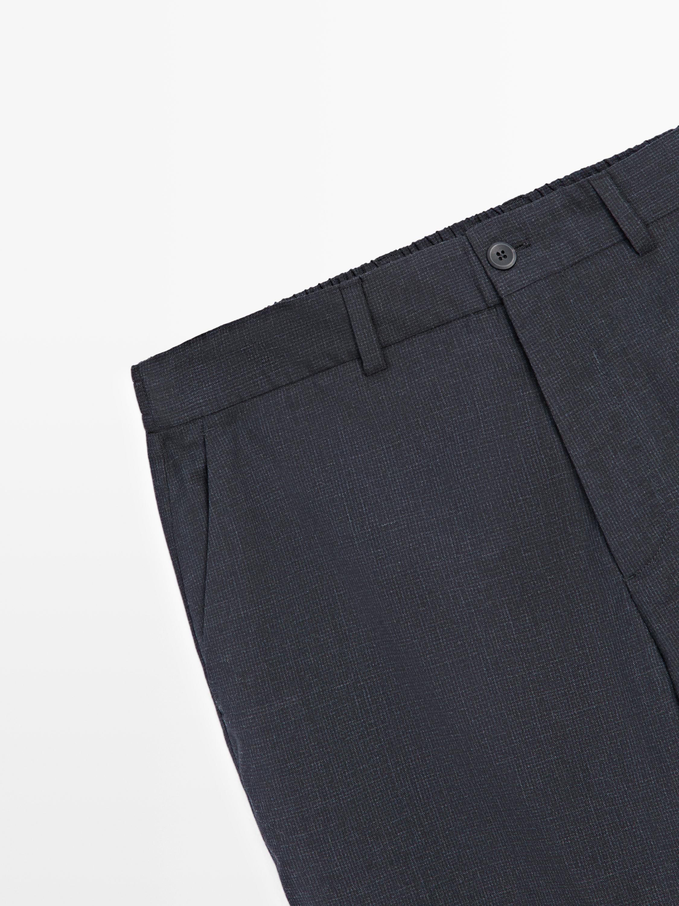 Pantalon pied-de-poule laine